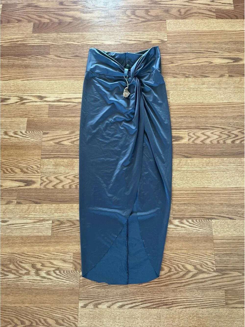 SKIMS Signature Swim Sarong Skirt. Grey color. Size Large.